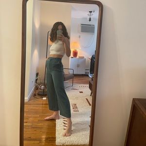 Green patterned trousers